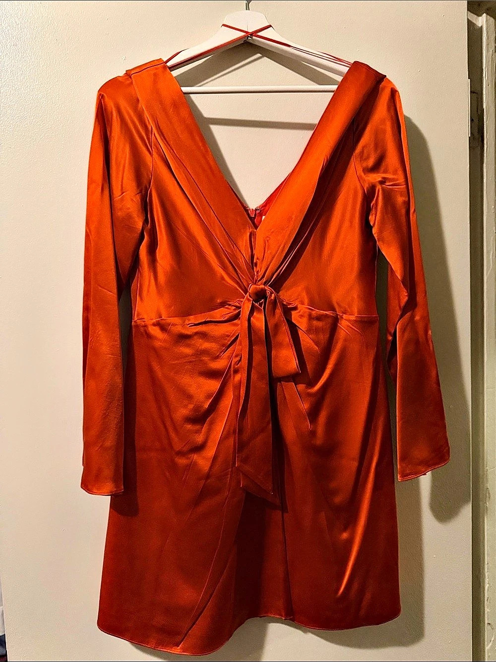 Cinq à Sept Caelan Orange Satin Mini Dress